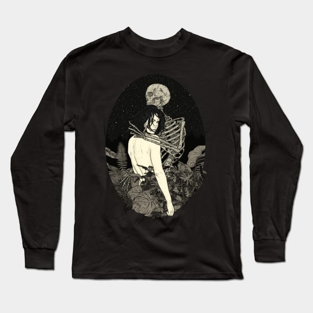 braille to the night Long Sleeve T-Shirt by kingnamu